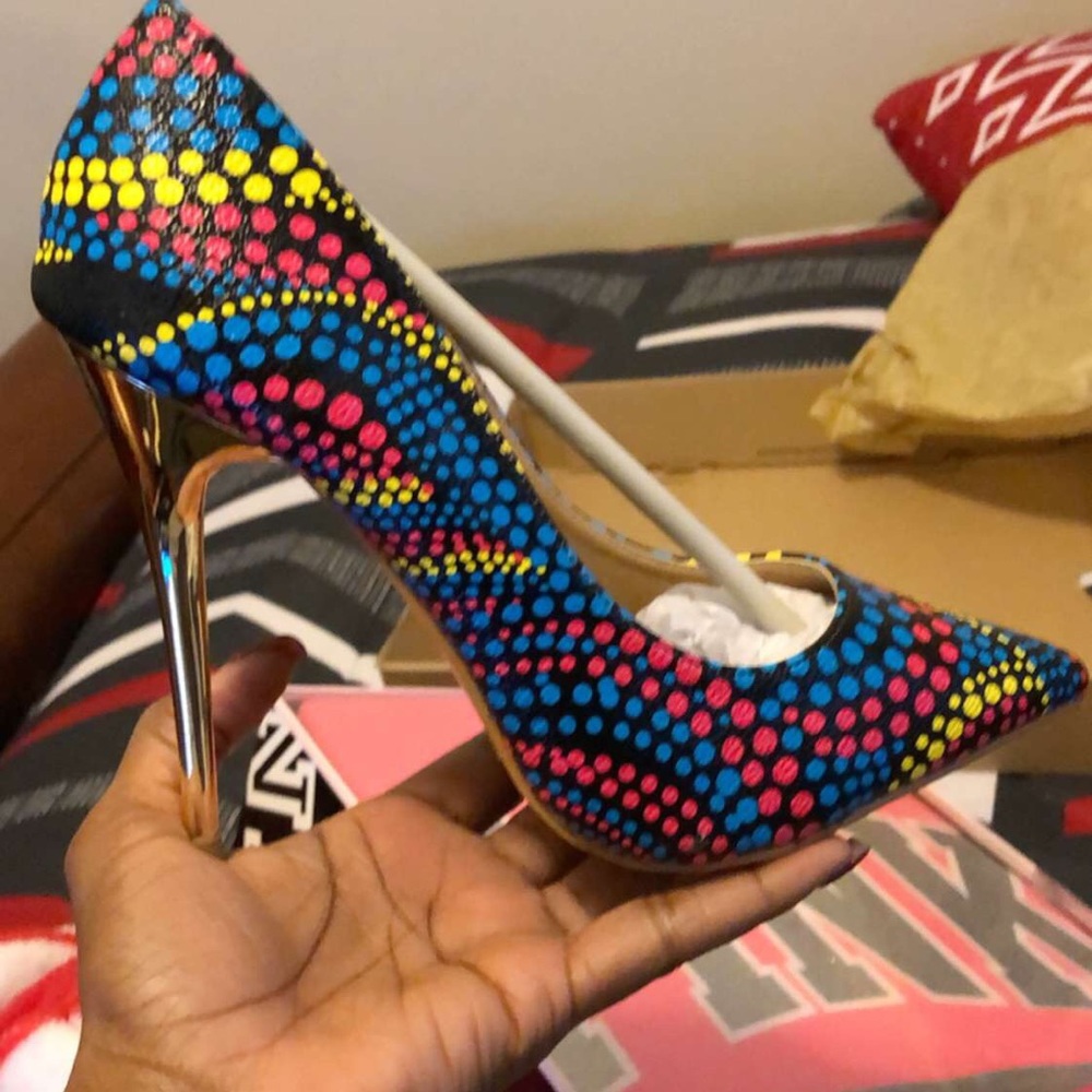 Polka dot heels